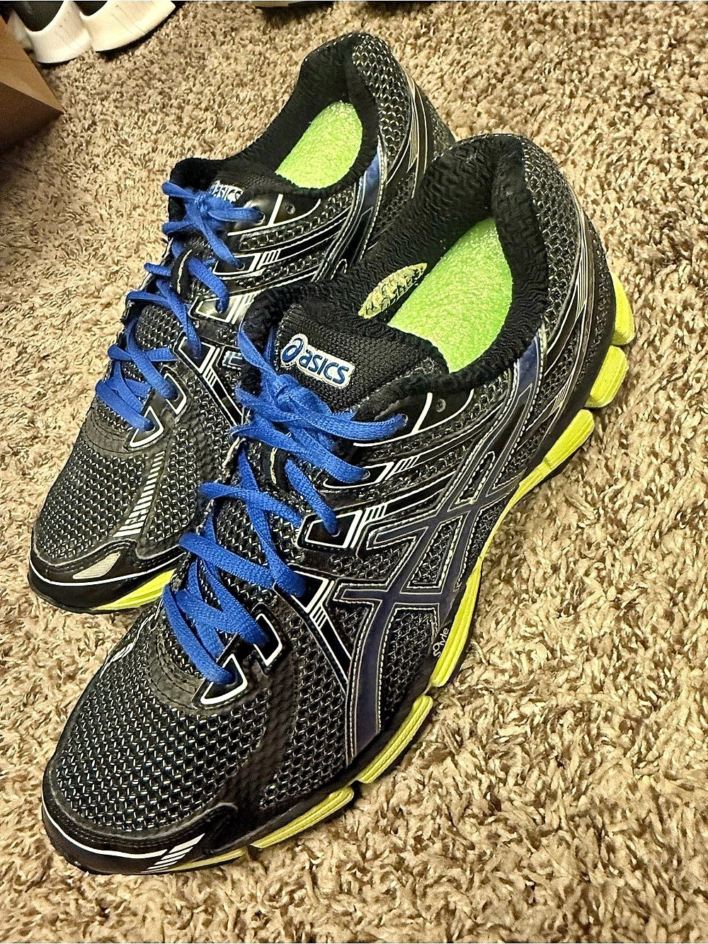 ASICS Gel Athletic Running Shoes Black & Blue